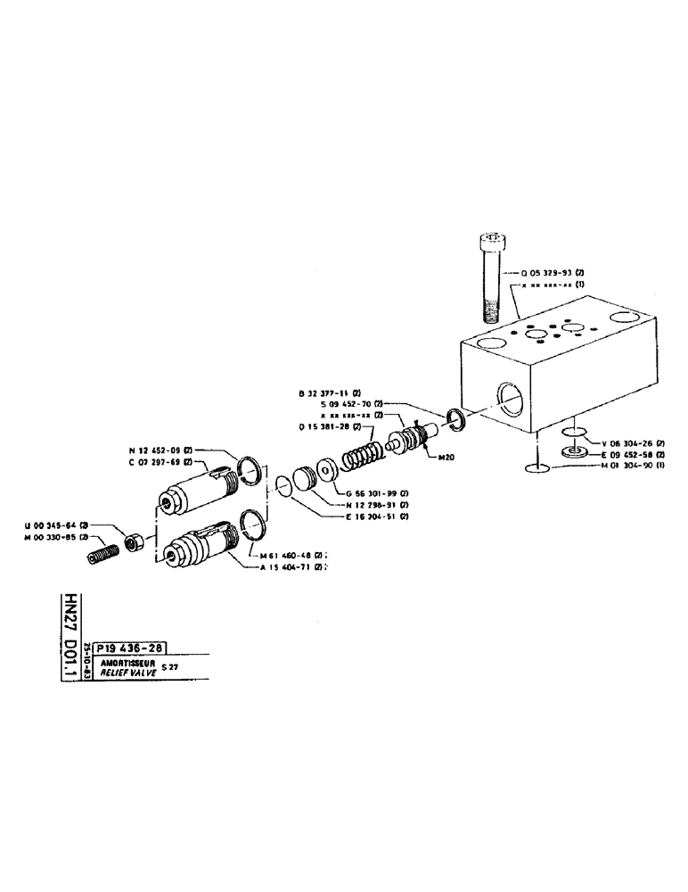 Схема запчастей Case 160CK - (229) - RELIEF VALVE (07) - HYDRAULIC SYSTEM