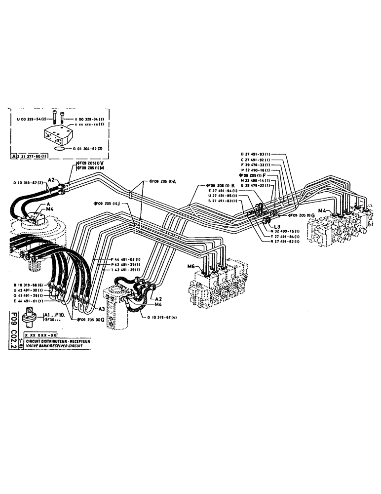 Схема запчастей Case 160CK - (104) - VALVE BANK/RECEIVER CIRCUIT (07) - HYDRAULIC SYSTEM