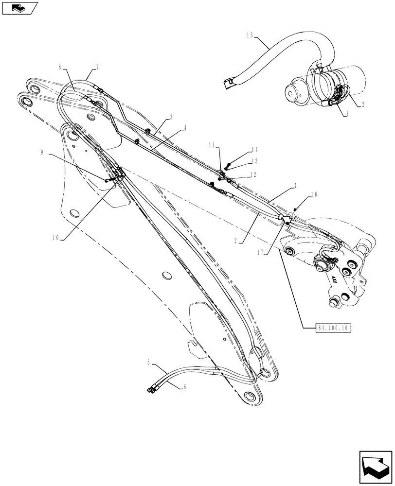 Схема запчастей Case 580SN - (35.727.01) - HYDRAULICS - COUPLER, BACKHOE BUCKET (STANDARD DIPPER) (35) - HYDRAULIC SYSTEMS