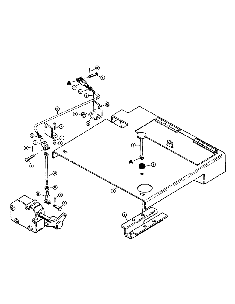 Схема запчастей Case 580B - (149A) - DIFFERENTIAL LOCK (06) - POWER TRAIN