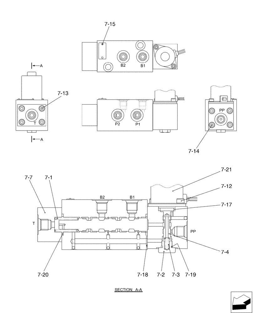 Схема запчастей Case CX50B - (01-049[02]) - CONTROL LINES, VALVE, ANGLE DOZER (Aug 9 2010 3:07PM) (35) - HYDRAULIC SYSTEMS