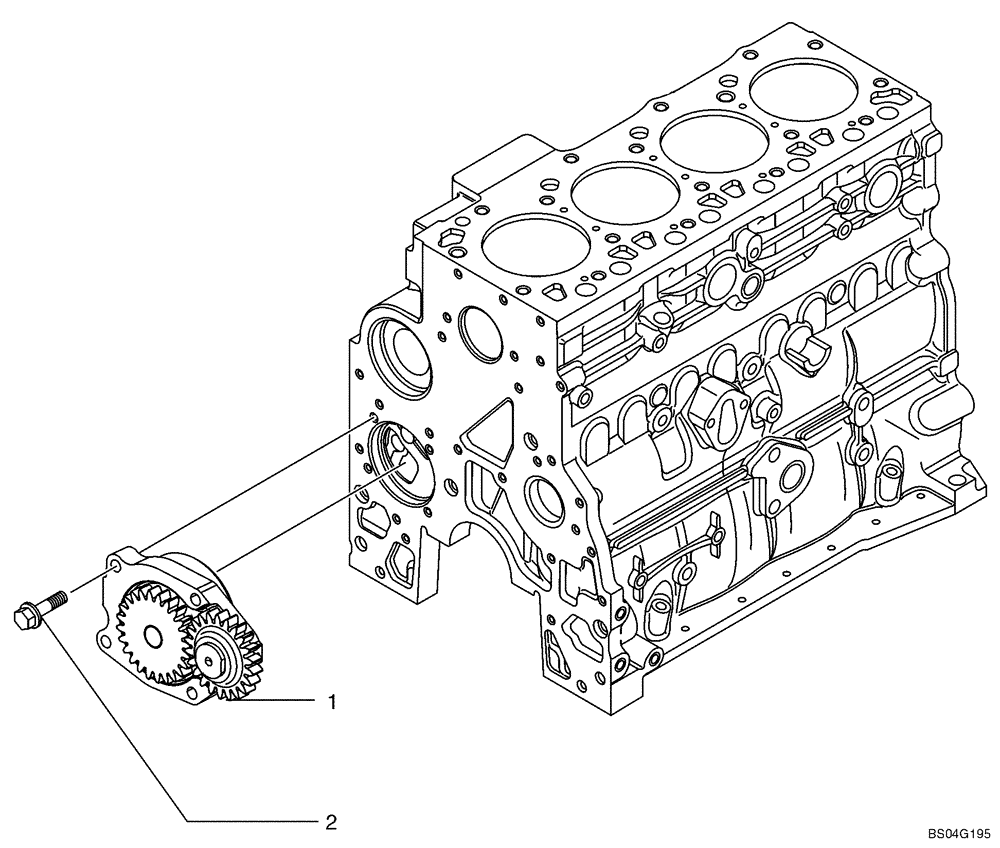 Схема запчастей Case 521D - (02-16) - OIL PUMP - ENGINE (02) - ENGINE