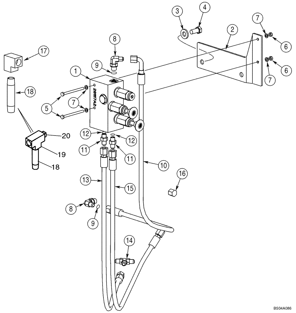 Схема запчастей Case 40XT - (07-06) - BRAKE RELEASE - MANUAL (07) - BRAKES
