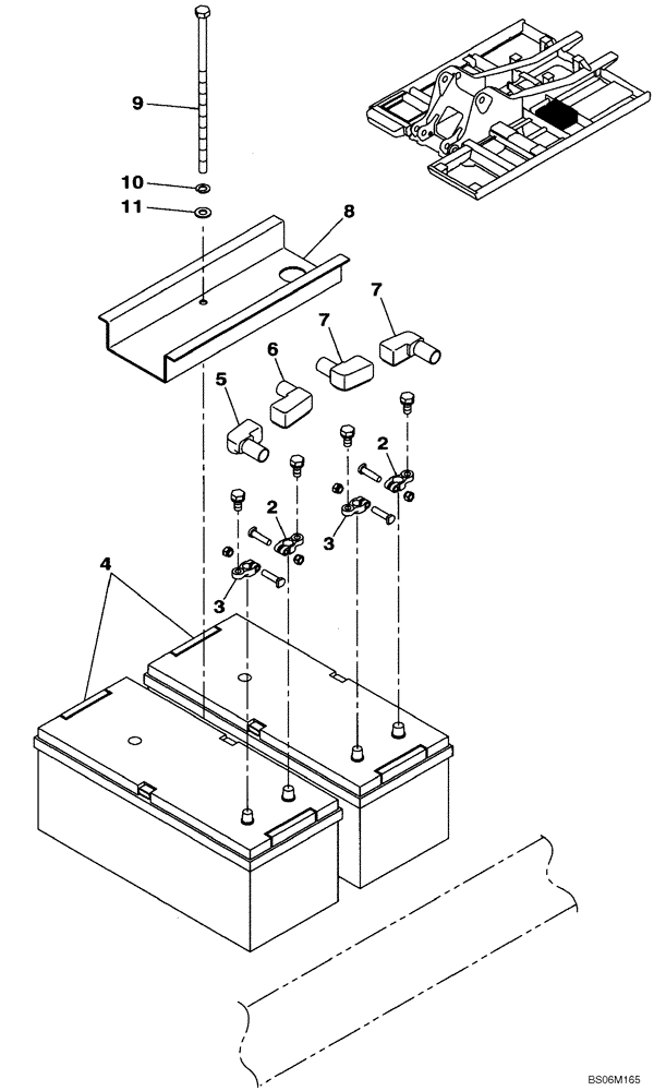 Схема запчастей Case CX290B - (04-19) - BATTERY - CABLES (04) - ELECTRICAL SYSTEMS