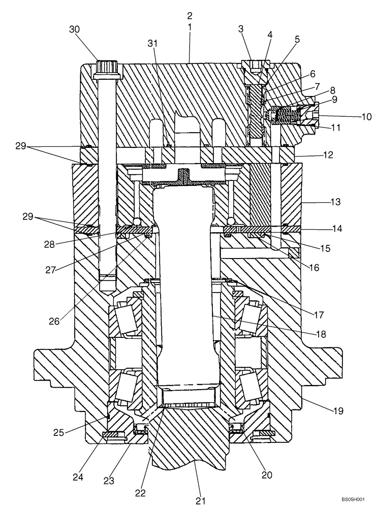 Схема запчастей Case 40XT - (06-21A) - MOTOR ASSY, NORTH AMERICAN MODELS WITH MECHANICAL BRAKES (06) - POWER TRAIN