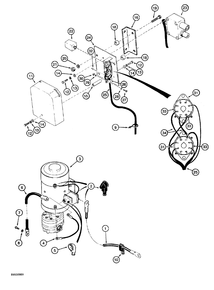 Схема запчастей Case 921 - (4-027A) - AUXILIARY STEERING ELECTRICAL CIRCUIT (04) - ELECTRICAL SYSTEMS