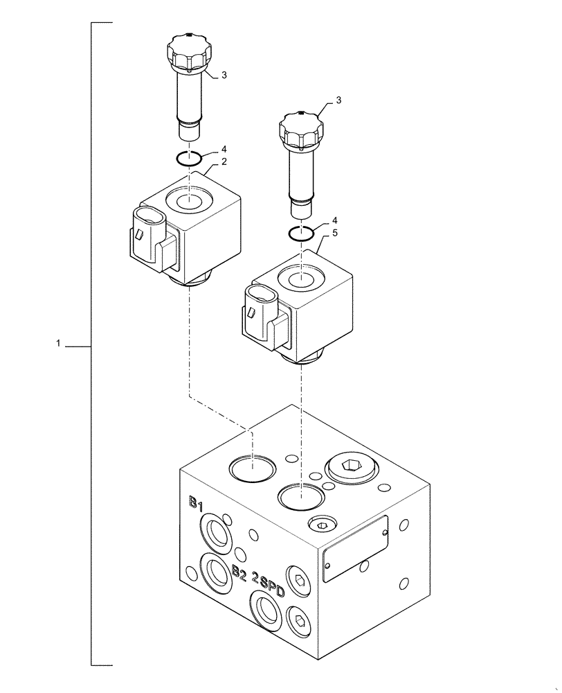 Схема запчастей Case TR340 - (35.353.AC[01]) - BRAKE VALVE, MECHANICAL CONTROLS (35) - HYDRAULIC SYSTEMS
