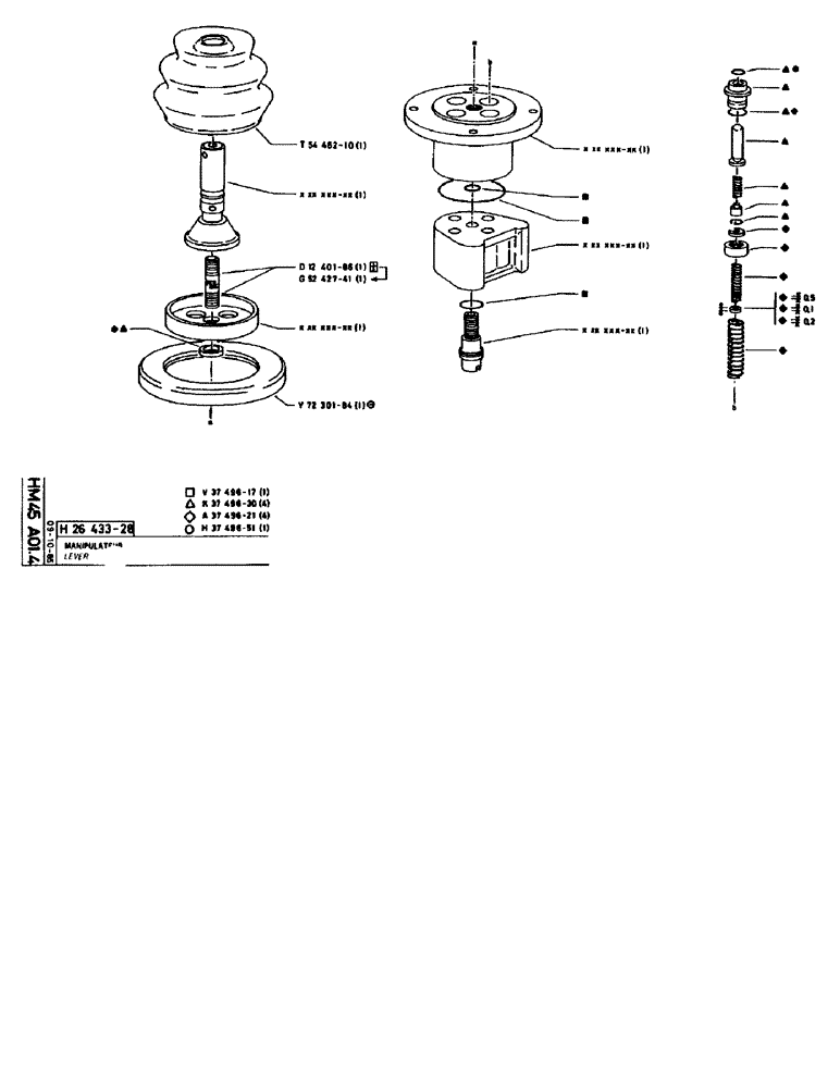 Схема запчастей Case 90BCL - (279) - LEVER (07) - HYDRAULIC SYSTEM