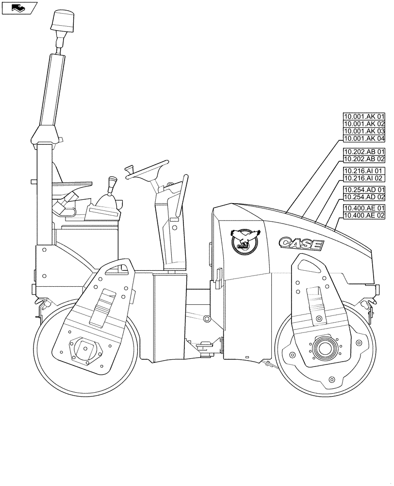 Схема запчастей Case DV36 - (10.000.00) - PICTORIAL INDEX - ENGINE (10) - ENGINE