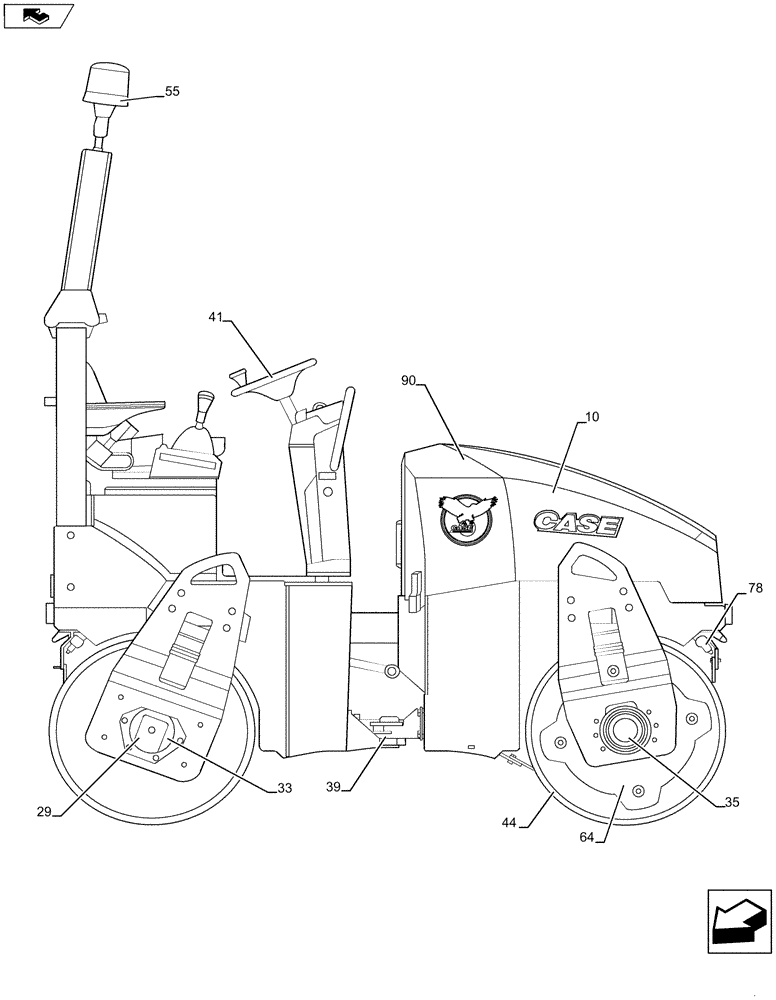 Схема запчастей Case DV36 - (00.000.00) - PICTORIAL INDEX - MAIN SECTIONS (00) - GENERAL & PICTORIAL INDEX