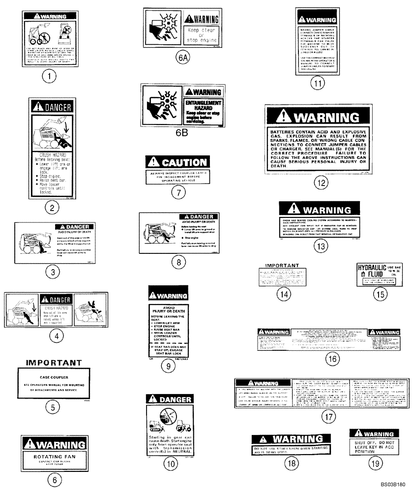 Схема запчастей Case 1840 - (09-42) - DECALS - ENGLISH (09) - CHASSIS/ATTACHMENTS