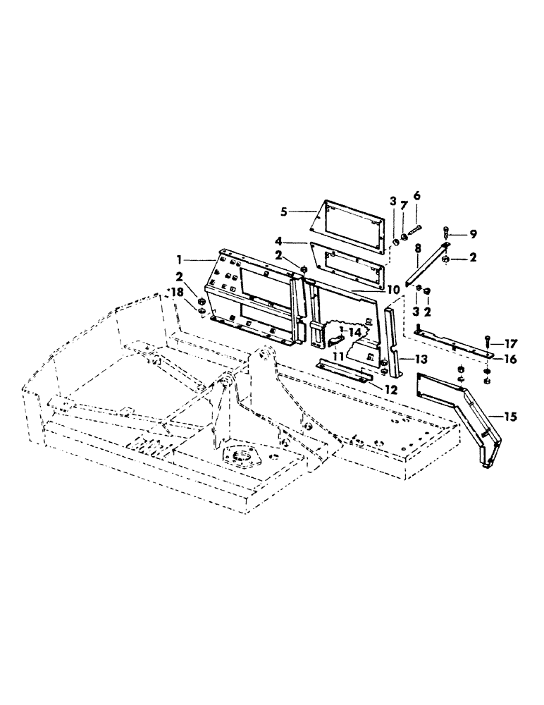 Схема запчастей Case 40BLC - (096) - TURNTABLE SHROUDING AND ATTACHING PARTS, (LEFT SIDE) (04) - UNDERCARRIAGE