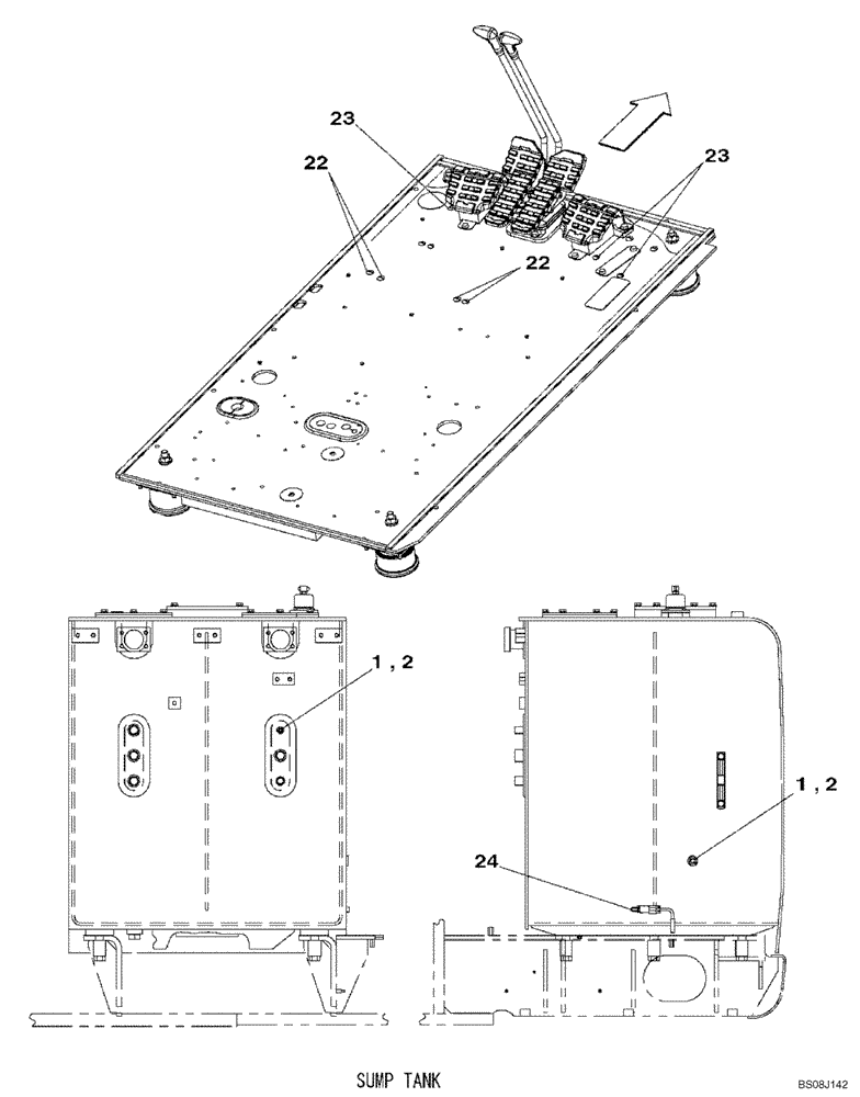 Схема запчастей Case CX800B - (08-76) - HYDRAULIC CIRCUIT - PLUG, BLANK-OFF (08) - HYDRAULICS