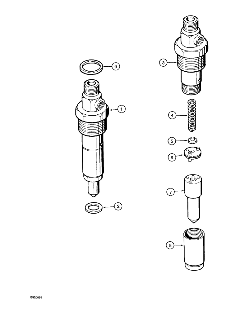 Схема запчастей Case 580SK - (3-18) - FUEL INJECTION NOZZLE, 4-390 ENGINE (03) - FUEL SYSTEM