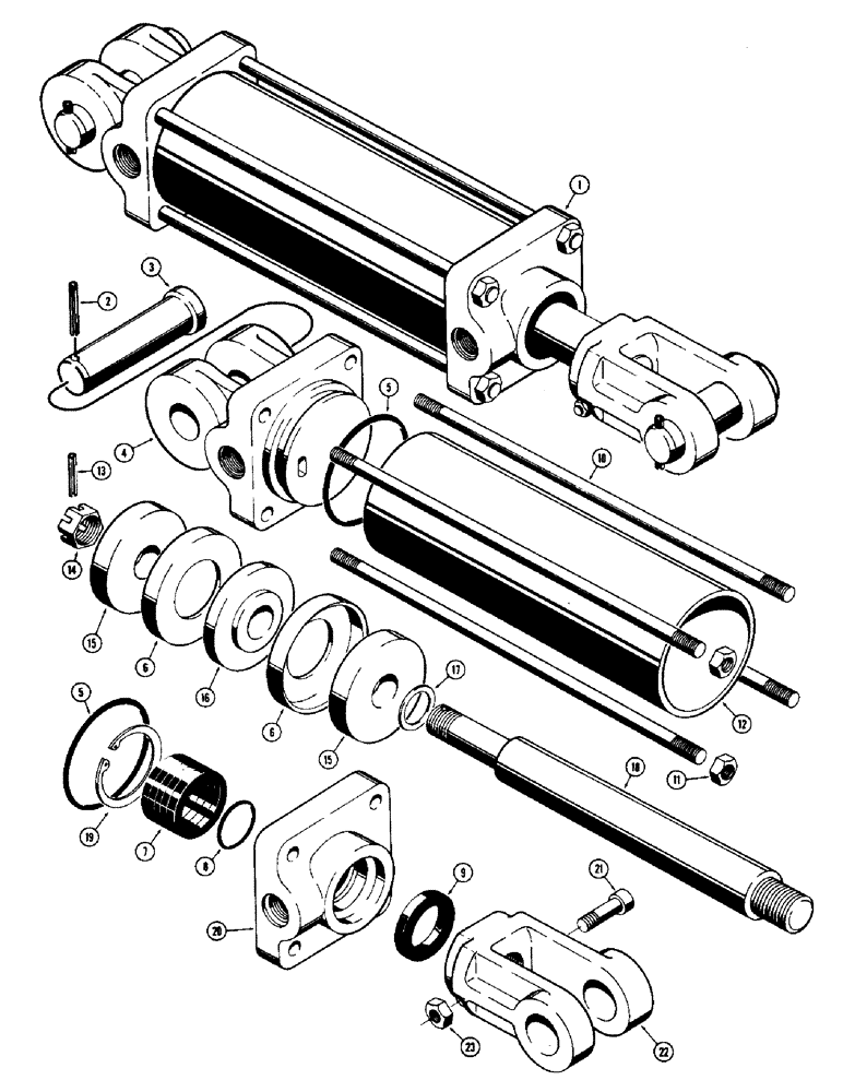 Схема запчастей Case 530 - (72) - D39465 TILT CYLINDER (35) - HYDRAULIC SYSTEMS