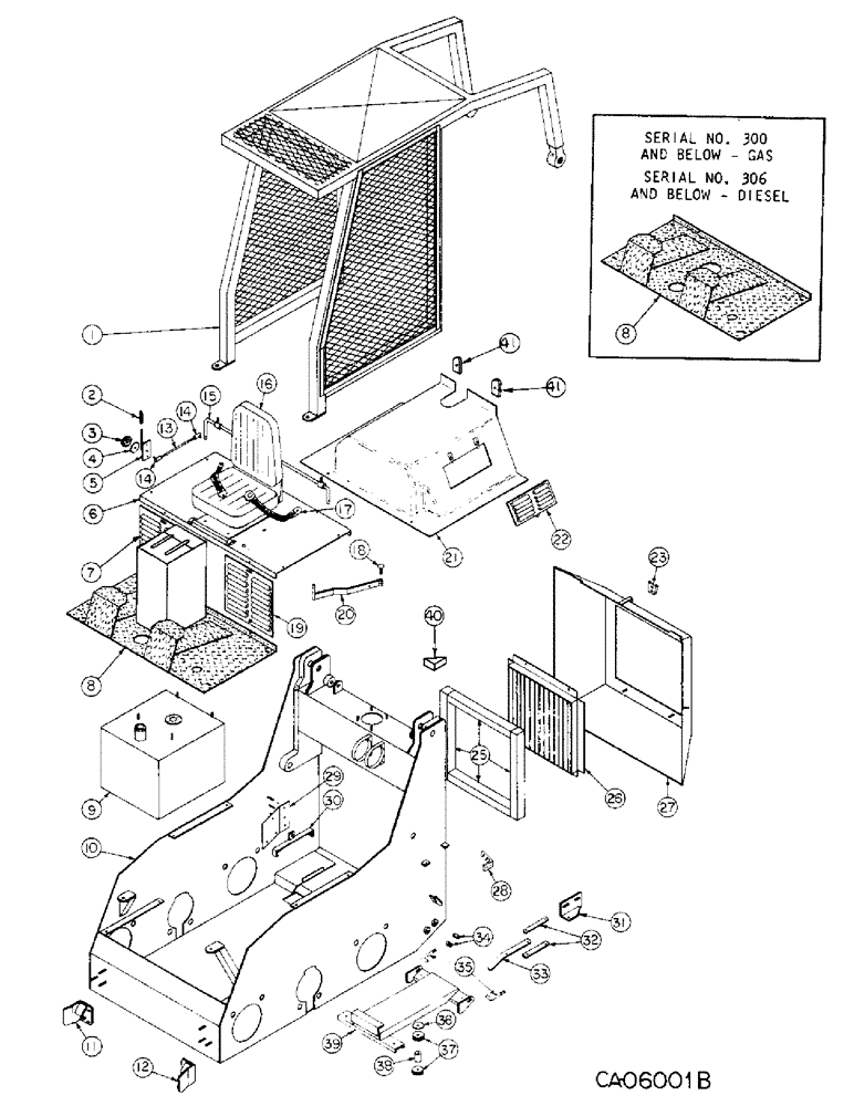 Схема запчастей Case 4140 - (13-01) - SUPERSTRUCTURE (05) - SUPERSTRUCTURE