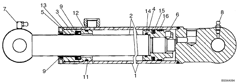 Схема запчастей Case 40XT - (08-16A) - CYLINDER - LOADER LIFT, NA, ASN JAF0374550, EUROPE, ASN JAF0348069 (08) - HYDRAULICS