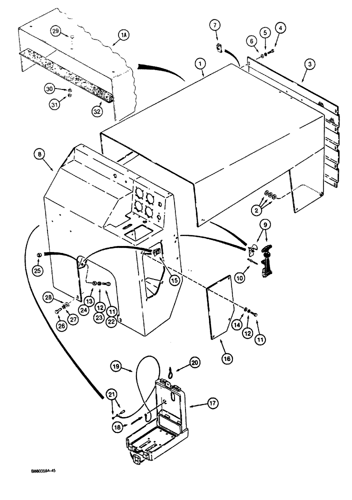 Схема запчастей Case CASE - (9-06) - HOOD, GRILLE, AND CONSOLE (09) - CHASSIS