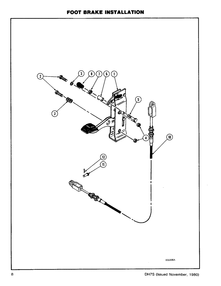 Схема запчастей Case DH7 - (08) - FOOT BRAKE INSTALLATION, FOOT BRAKE INSTALLATION (33) - BRAKES & CONTROLS