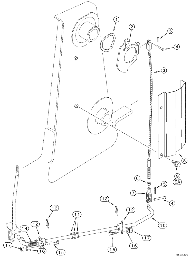 Схема запчастей Case 580M - (09-03) - CONTROLS - LOADER SELF-LEVELING (09) - CHASSIS/ATTACHMENTS