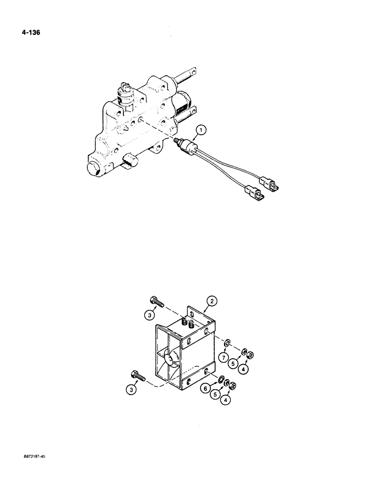 Схема запчастей Case W36 - (4-136) - BACKUP ALARM (04) - ELECTRICAL SYSTEMS