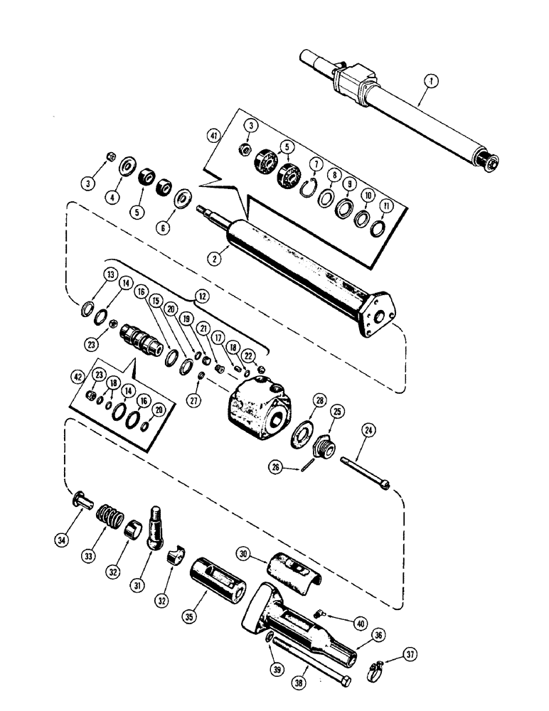 Схема запчастей Case W5 - (094) - POWER STEERING CYLINDER (05) - STEERING