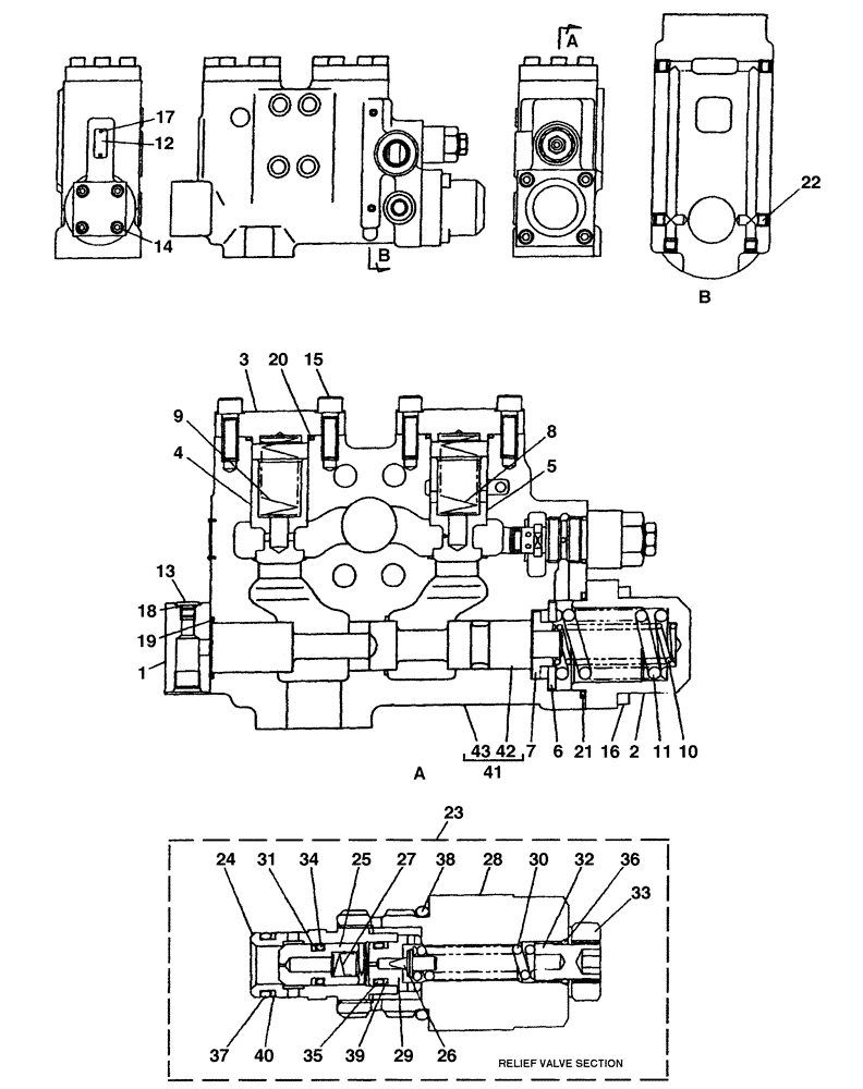 Схема запчастей Case CX350 - (08-221-00[01]) - SAFETY VALVE - DIPPER CYLINDER (08) - HYDRAULICS