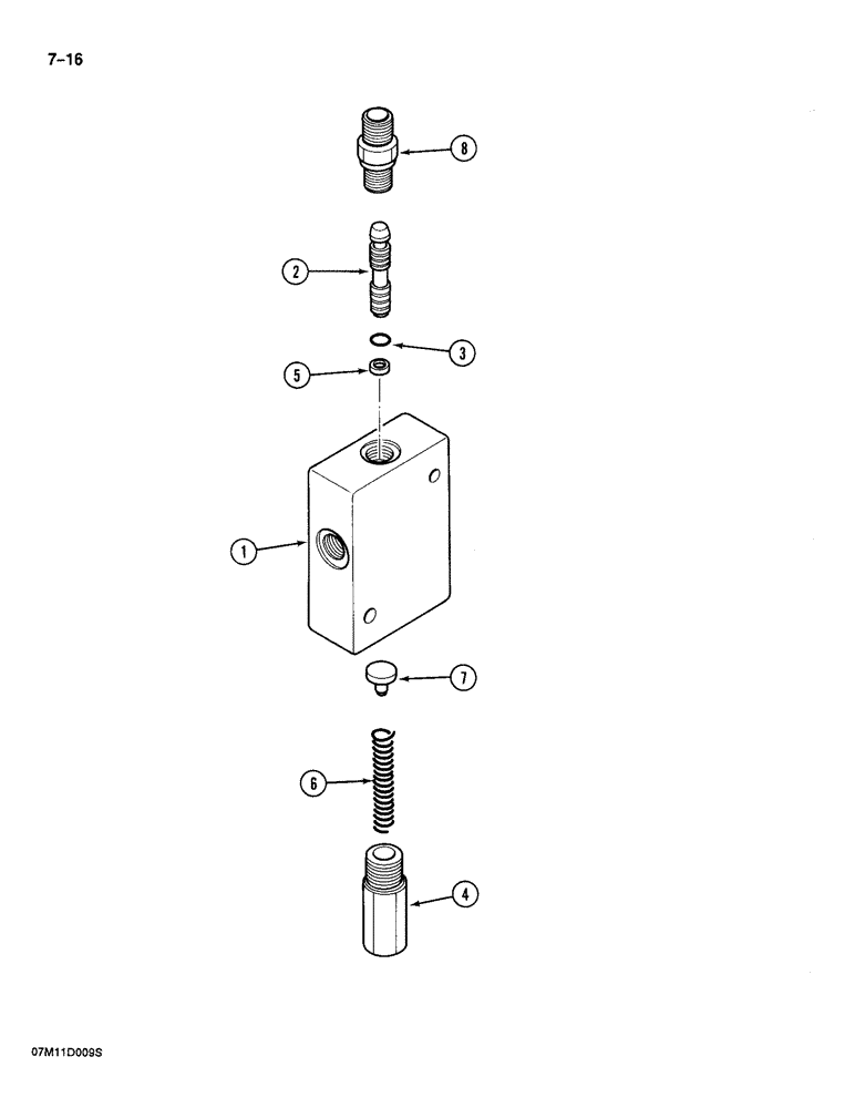 Схема запчастей Case 688 - (7-16) - TRAVEL SPEED LIMITED VALVE (07) - BRAKES
