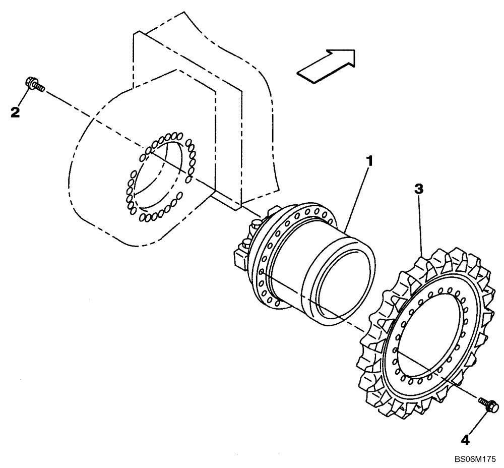 Схема запчастей Case CX290B - (06-01) - TRACK DRIVE ASSY (06) - POWER TRAIN