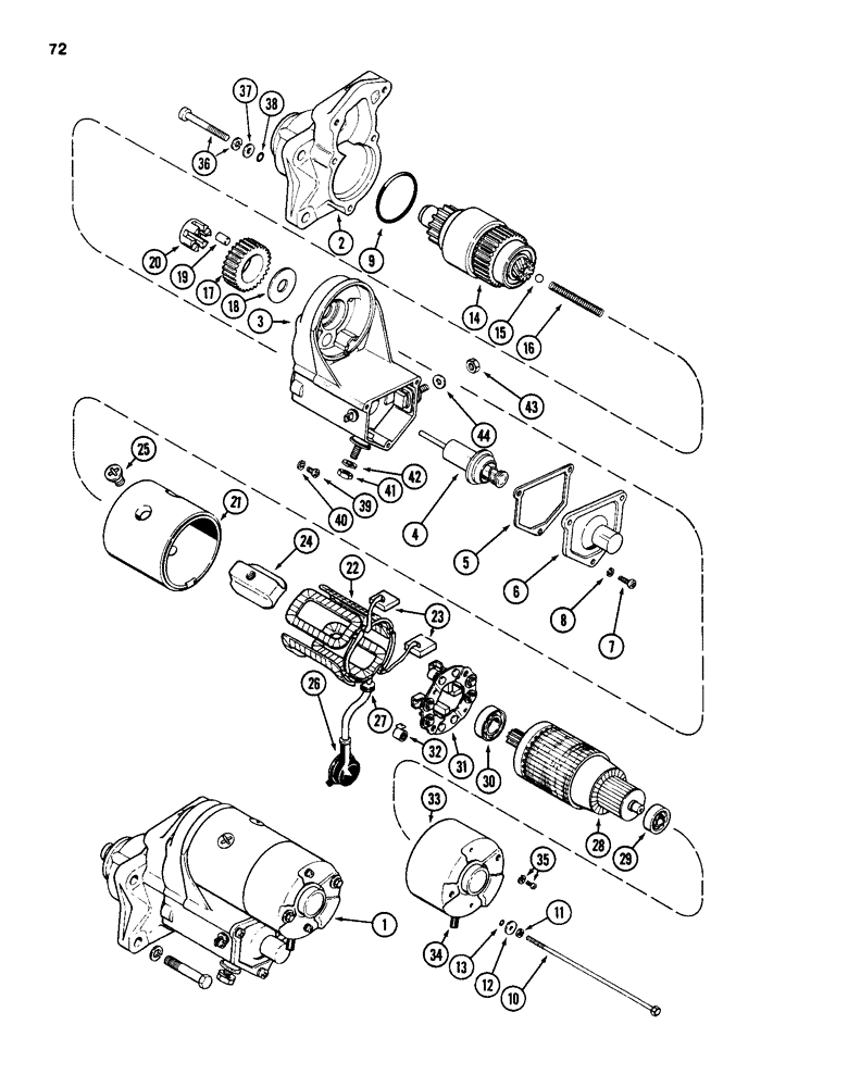 Схема запчастей Case 586D - (072) - R39341 STARTER (55) - ELECTRICAL SYSTEMS