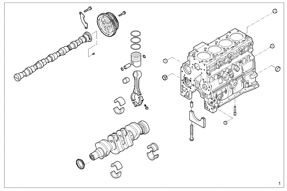 Схема запчастей Case F4GE9454K J604 - (0200.059) - STRIPPED ENGINE 