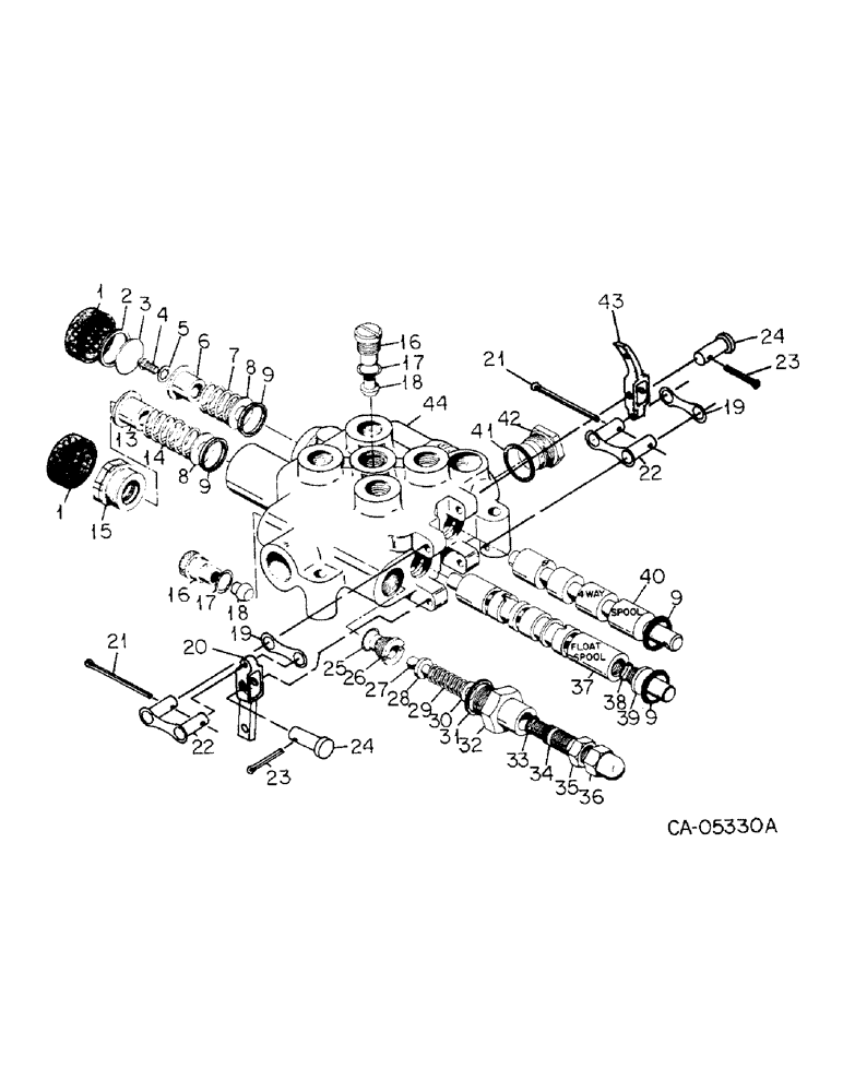 Схема запчастей Case 4140 - (10-07) - CONTROL VALVE (07) - HYDRAULICS