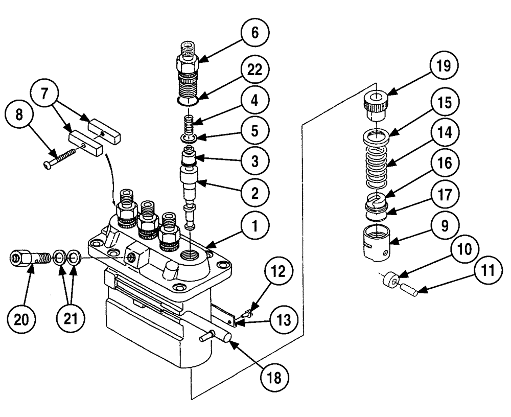 Схема запчастей Case 6010 - (03-08) - PUMP - FUEL INJECTION, KUBOTA V2003TE ENGINE (10) - ENGINE