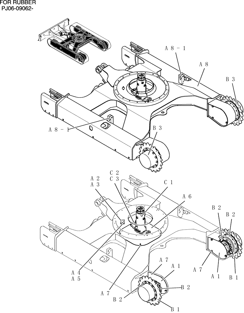 Схема запчастей Case CX50B - (330-72[1]) - LOW GROUP ANGLE DOZER (86) - DOZER