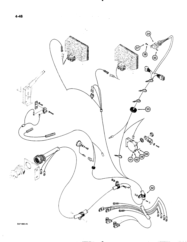 Схема запчастей Case W11B - (4-046) - FRONT ELECTRICAL HARNESS, P.I.N. 9162788 THROUGH 9164336 (04) - ELECTRICAL SYSTEMS