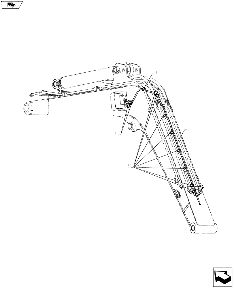 Схема запчастей Case CX55BMSR - (03-004[00]) - HARNESS ASSY, BOOM (55) - ELECTRICAL SYSTEMS