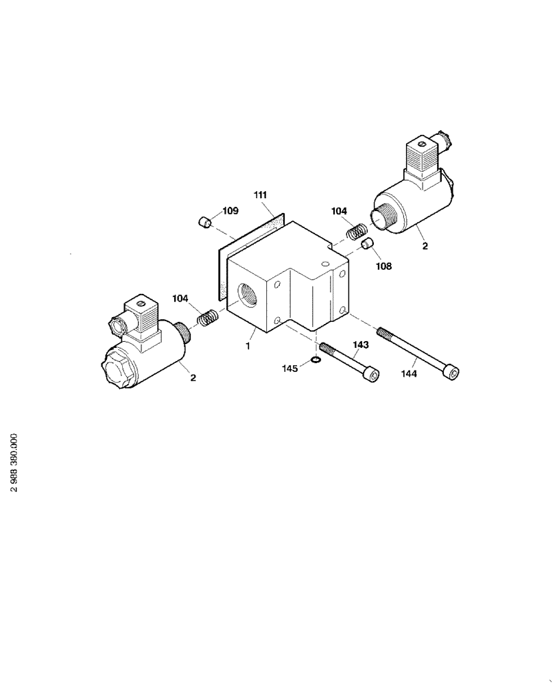 Схема запчастей Case 21D - (23.010[2988380000]) - SOLENOID VALVE (35) - HYDRAULIC SYSTEMS