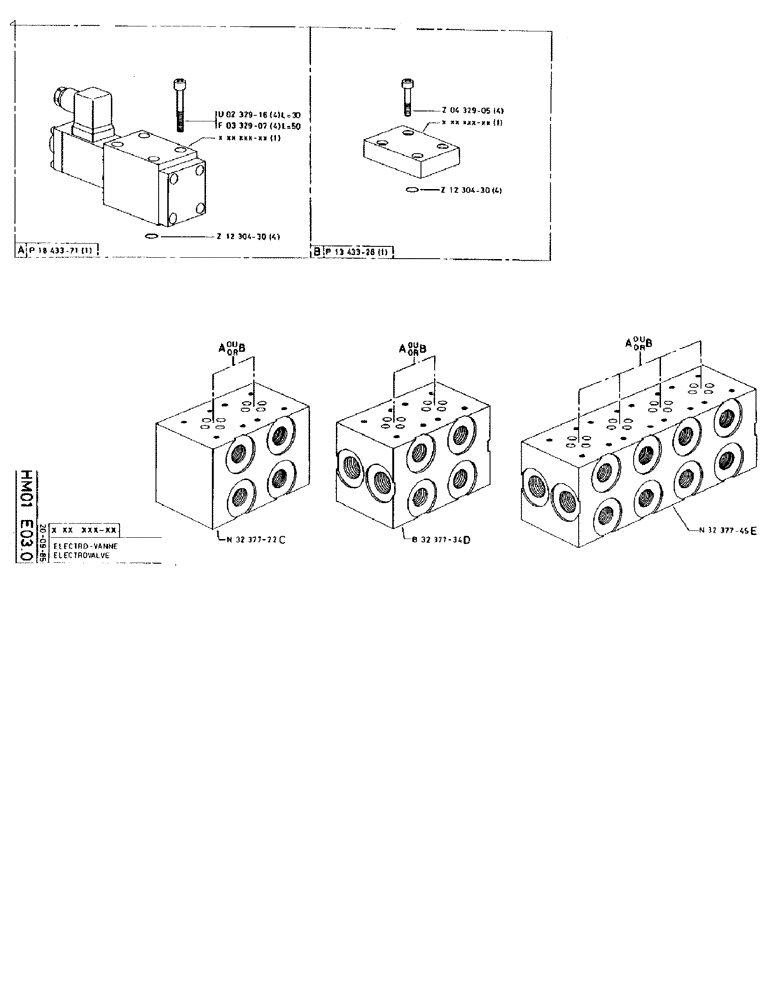 Схема запчастей Case 90BCL - (262) - ELECTROVALVE (07) - HYDRAULIC SYSTEM