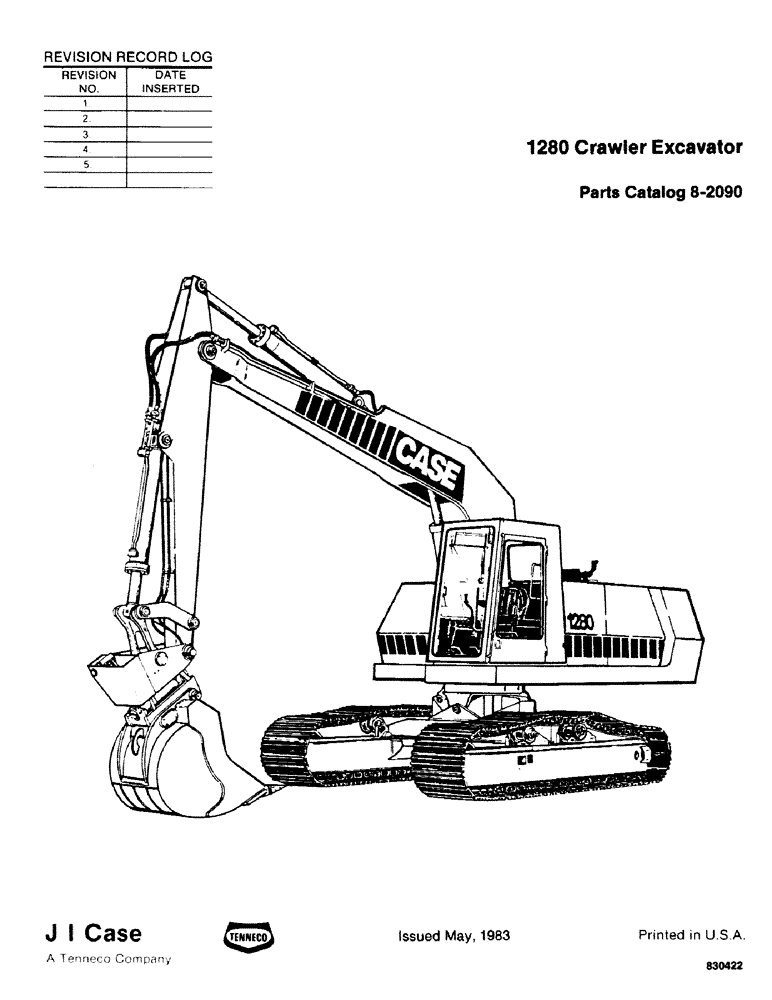Схема запчастей Case 1280 - (001) - REVISION RECORD LOG (00) - GENERAL