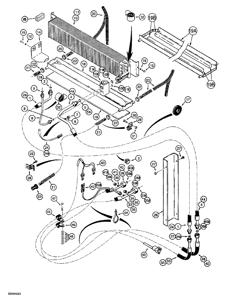 Схема запчастей Case 850G - (9-72) - AIR CONDITIONING SYSTEM - INSIDE CAB ROOF (05) - UPPERSTRUCTURE CHASSIS