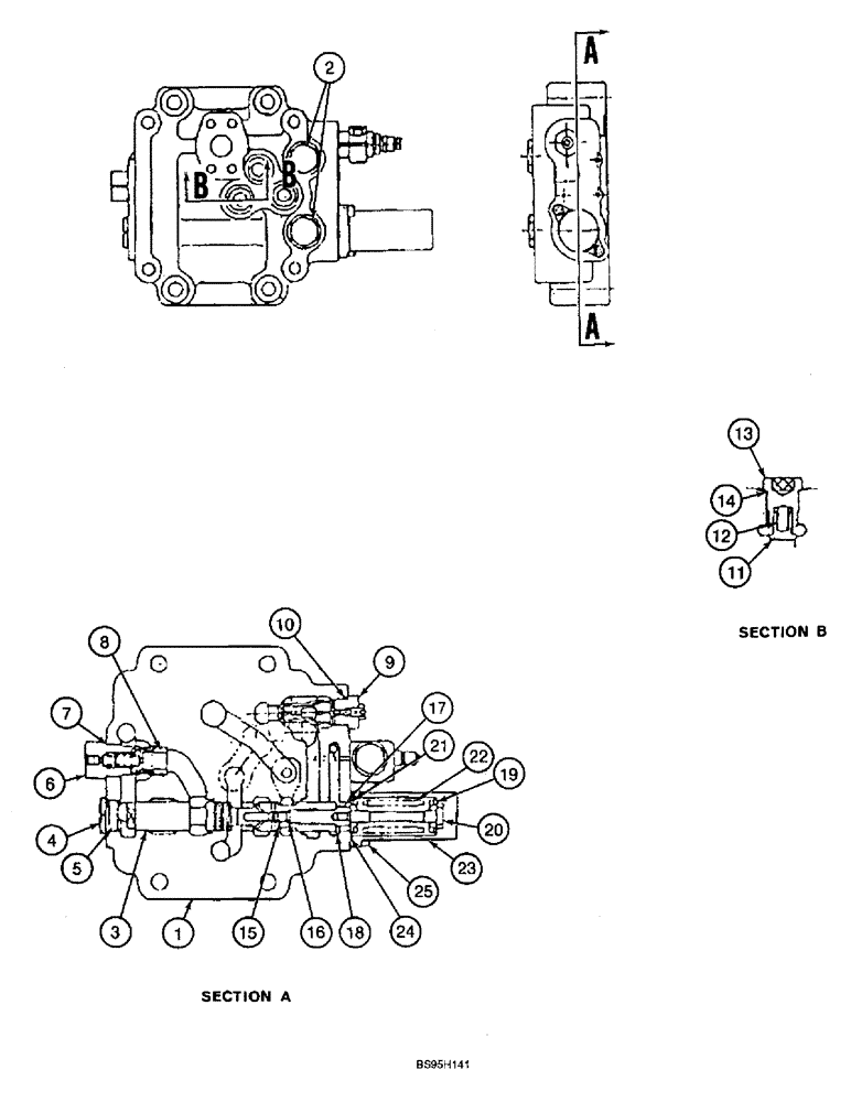 Схема запчастей Case 9060B - (8-126) - CONTROL VALVE, BASE COVER VALVE ASSEMBLY (08) - HYDRAULICS