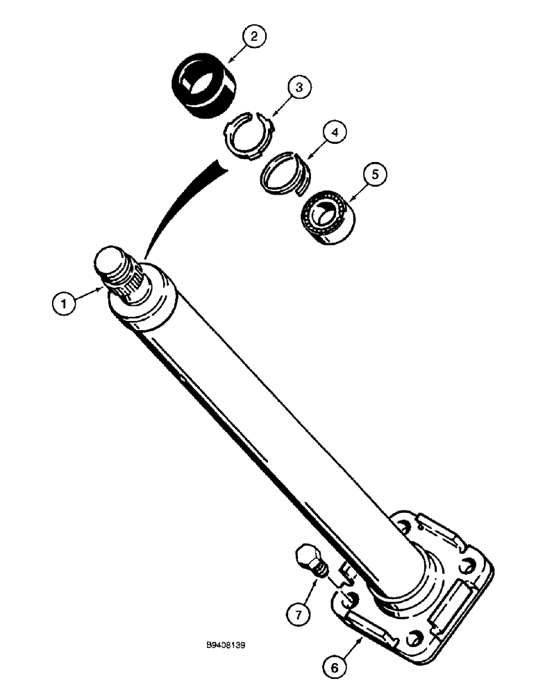 Схема запчастей Case 590SL - (5-08) - STEERING COLUMN (05) - STEERING