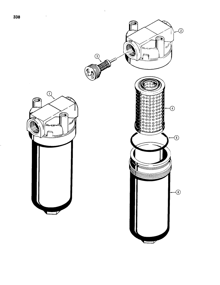 Схема запчастей Case 480C - (338) - D73910 AND D84789 HYDRAULIC OIL FILTERS (35) - HYDRAULIC SYSTEMS