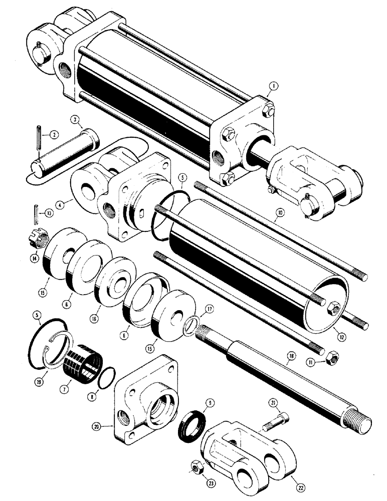 Схема запчастей Case 580 - (86) - D39465 TILT CYLINDER (35) - HYDRAULIC SYSTEMS
