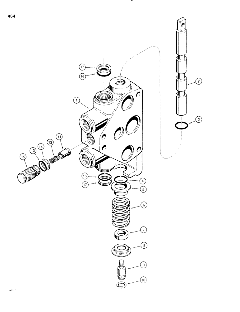 Схема запчастей Case P60 - (464) - H513630 BOOM AND DIPPER SECTION (84) - BOOMS, DIPPERS & BUCKETS