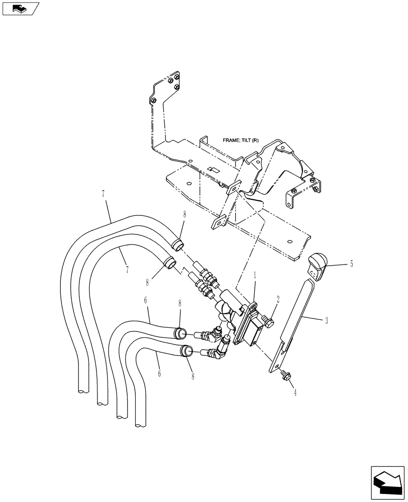 Схема запчастей Case CX145C SR - (35.741.AO) - BLADE CONTROL MSR (35) - HYDRAULIC SYSTEMS