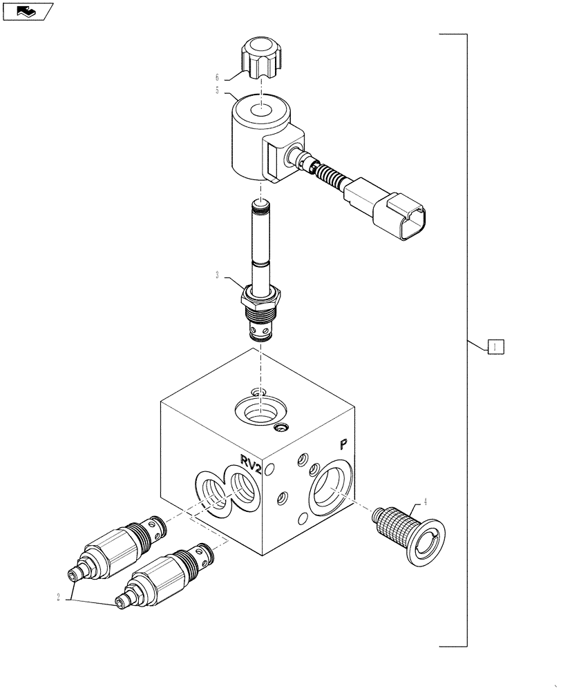 Схема запчастей Case 590SN - (35.726.28[03]) - VALVE - HEAVY LIFT (MECHANICAL CONTROL) (580SN, 580SN WT, 590SN) (35) - HYDRAULIC SYSTEMS
