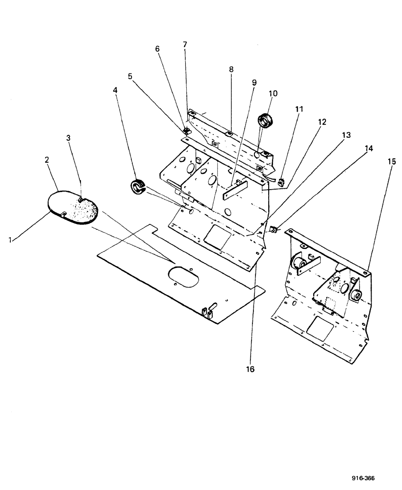 Схема запчастей Case 580F - (322) - FIREWALLS (90) - PLATFORM, CAB, BODYWORK AND DECALS