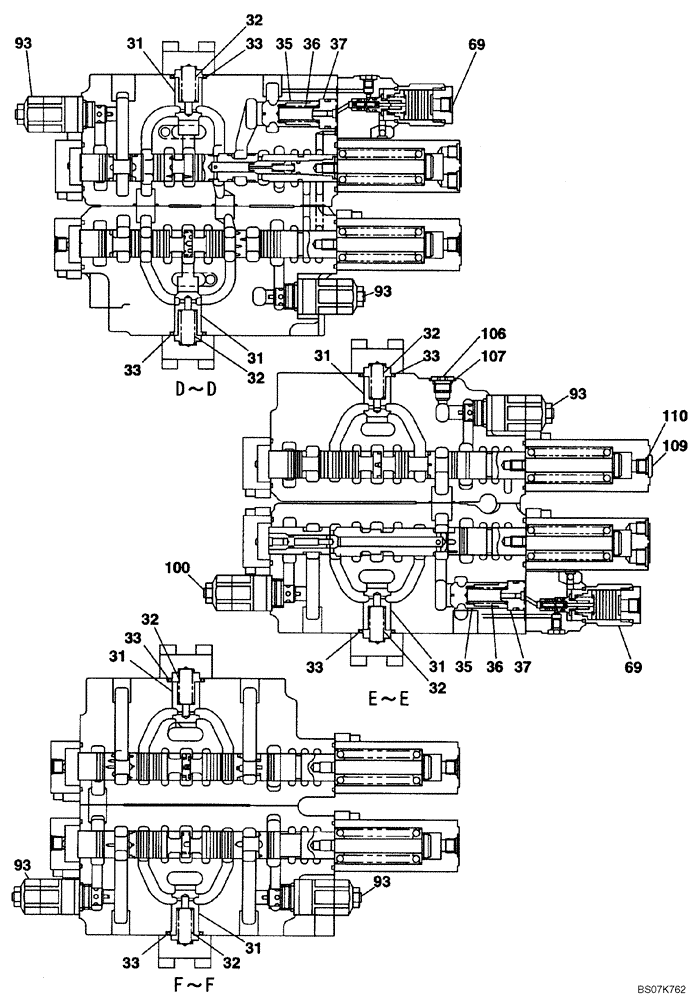 Схема запчастей Case CX225SR - (08-80) - VALVE ASSY, CONTROL (08) - HYDRAULICS