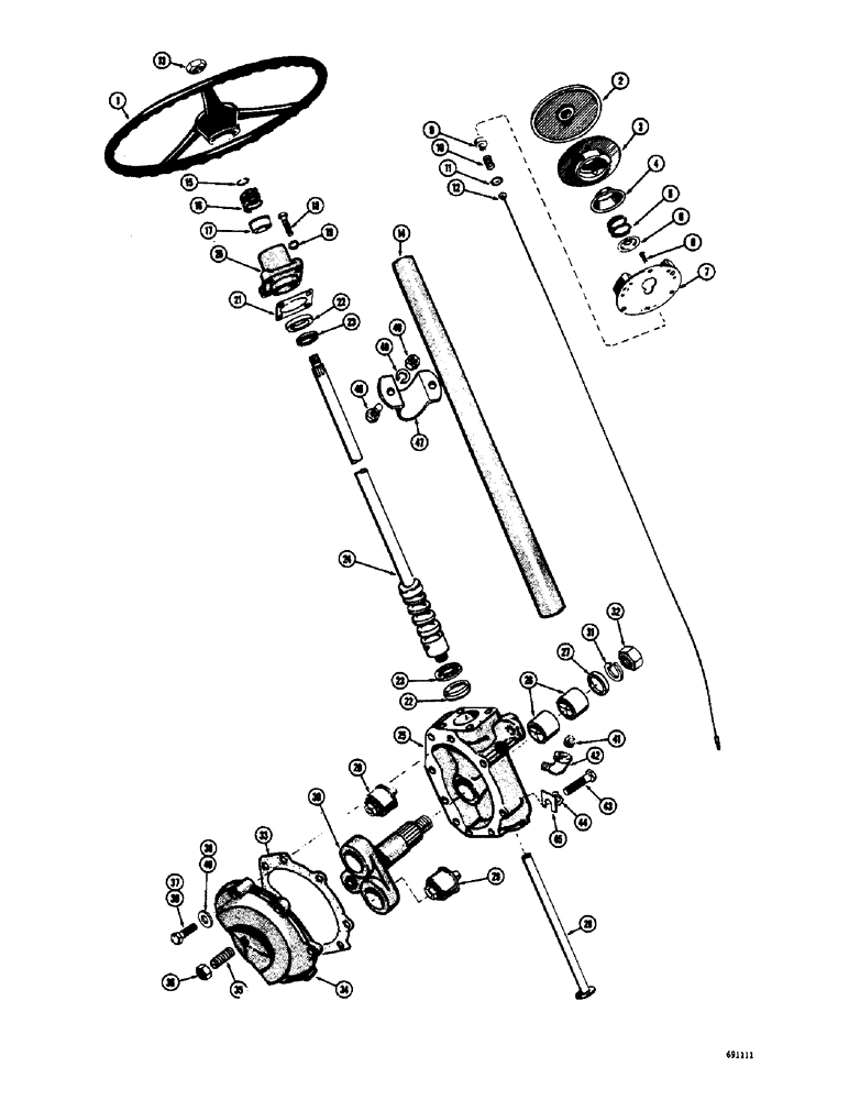 Схема запчастей Case W9E - (106) - STEERING GEAR (05) - STEERING